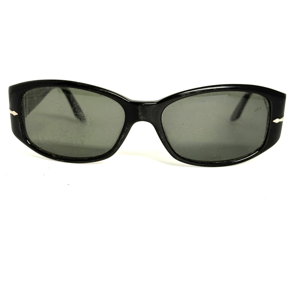 Persol 2756-S 95/58 Polarized Sunglasses Black Rectangle Made in Italy 55-16-135